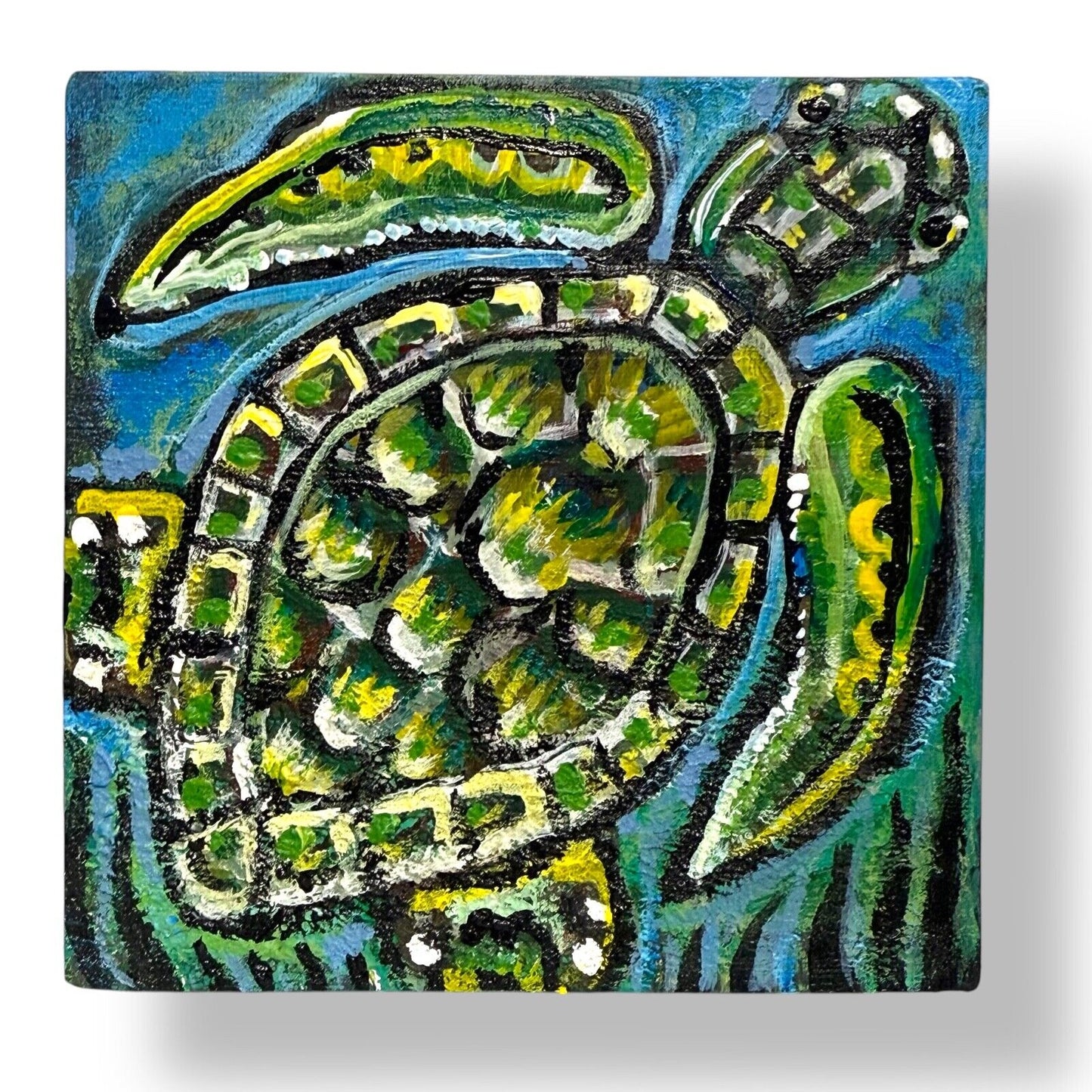 BunkoJess Gallery Local Zanesville Art Jess Spires Turtlette Mini Wood Acrylic