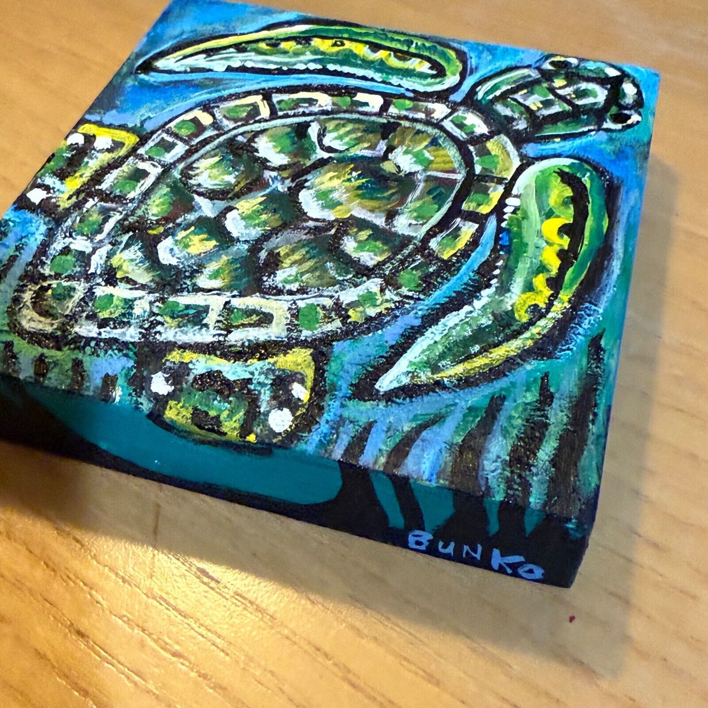 BunkoJess Gallery Local Zanesville Art Jess Spires Turtlette Mini Wood Acrylic