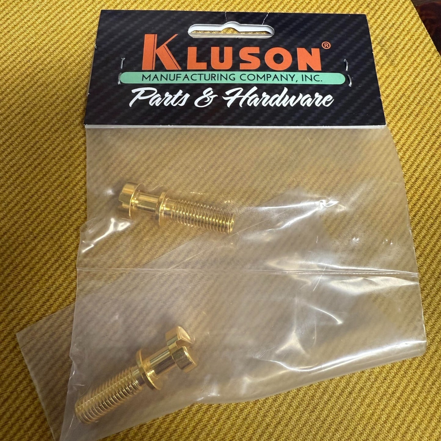 Kluson Stop Tailpiece Studs (2) Steel 0.781 Inch Gold (USA Made) for Gibson