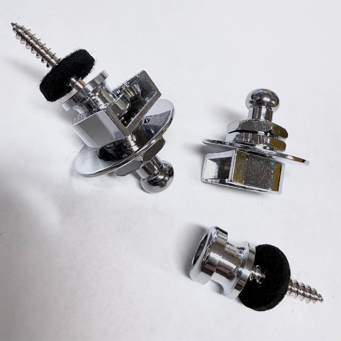 Schaller Style Guitar Strap Locks Round Head Strap Buttons Quick Release Chrome