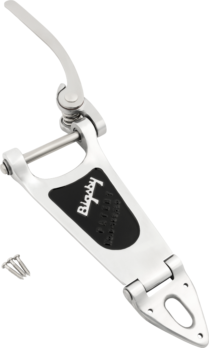 Made in the USA Bigsby B6 Vibrato/Tremolo Tailpiece, Polished Aluminum Chrome