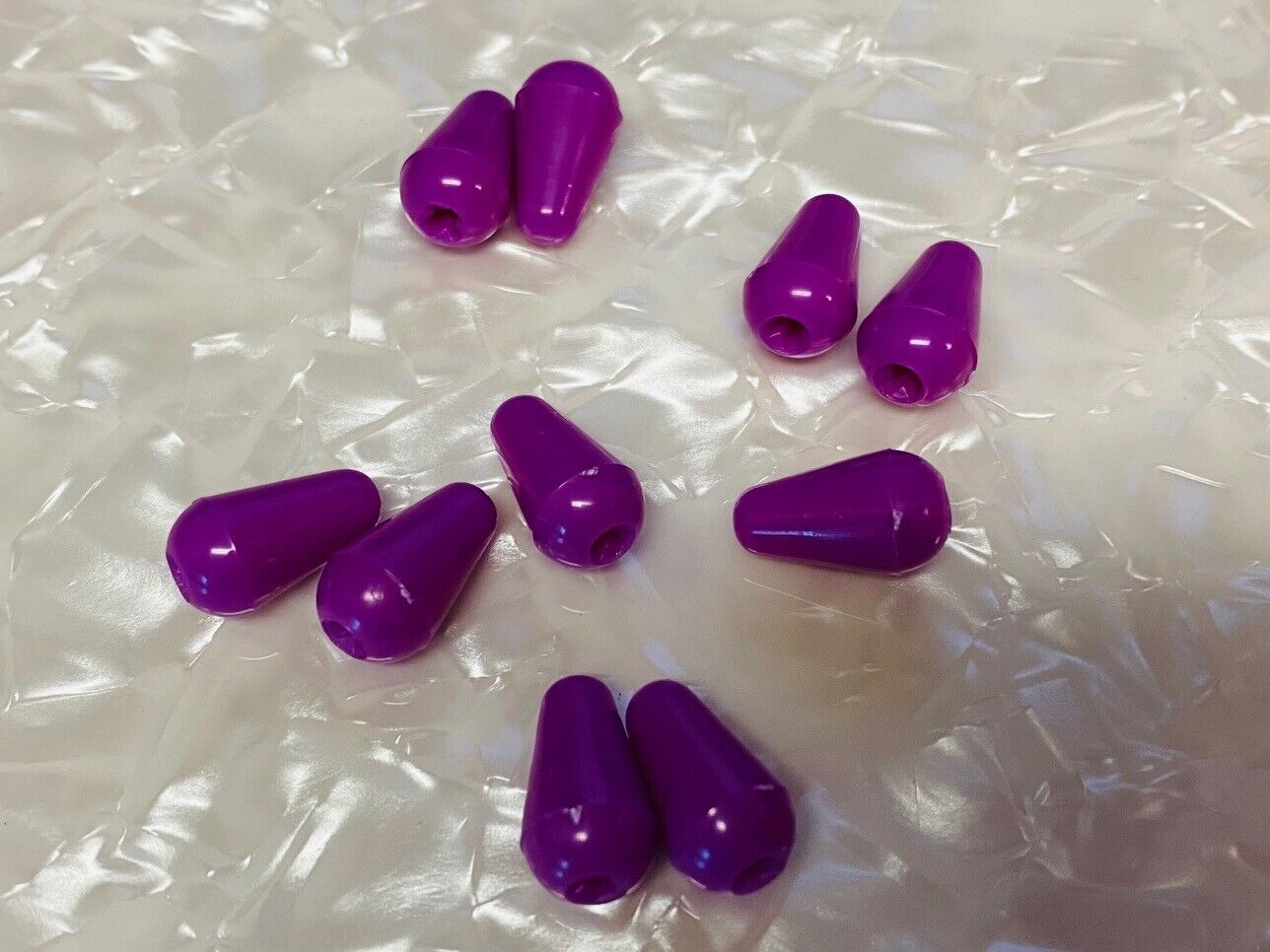 Lot of 10 Barny Purple Guitar Switch Tips for Import Blade Switches Strat 3.5mm