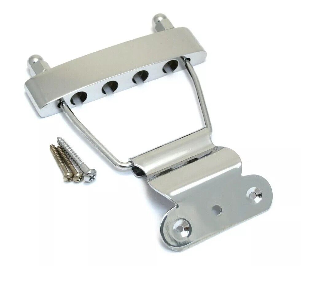 Chrome Short Standard 4-string Bass Guitar Trapeze Tailpiece BTP-ECO-C