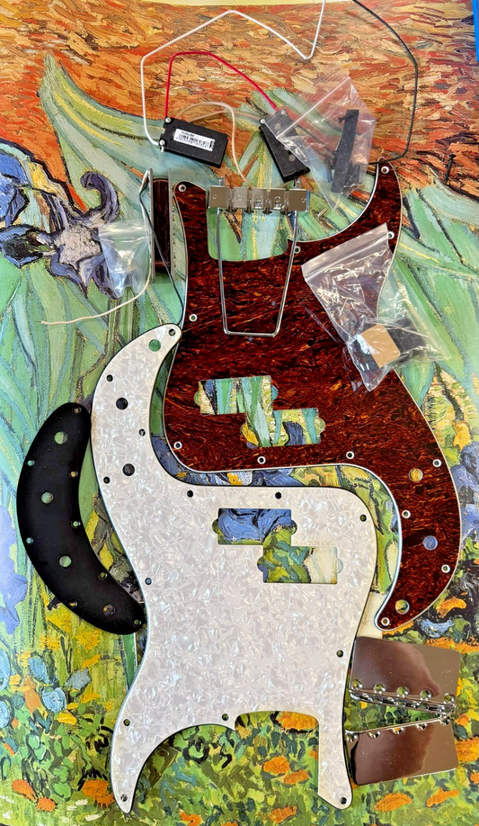Bass Guitar Parts Lot Tailpiece Pickups Pickguards Get Everything!