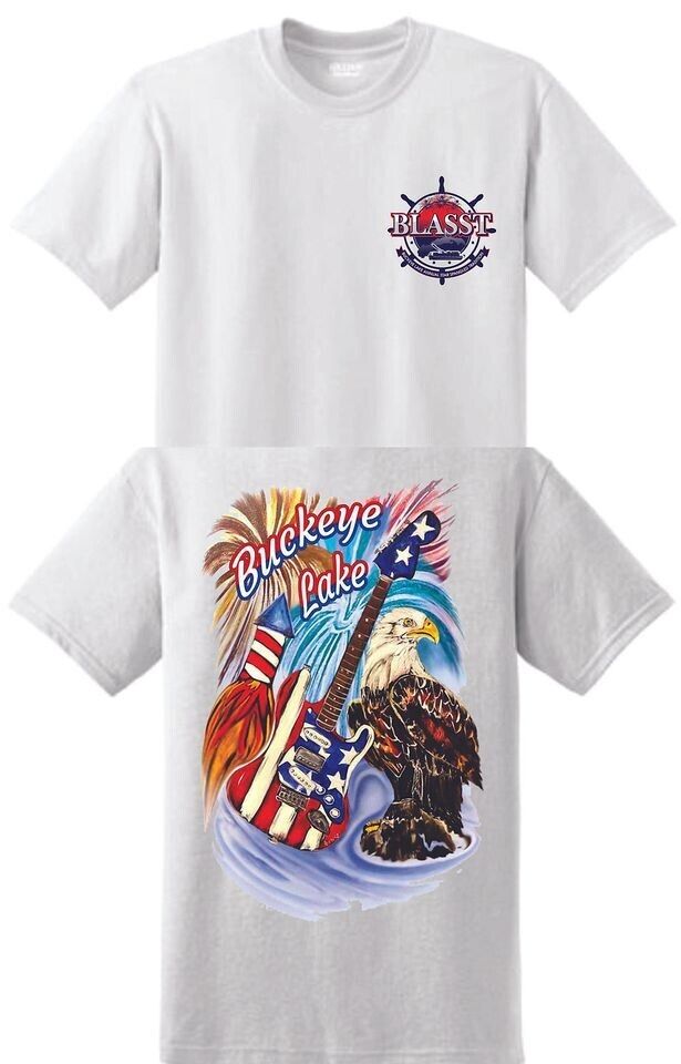 New! Buckeye Lake Ohio BLASST 4th of July XL T-Shirt Tee Artwork By BunkoJess