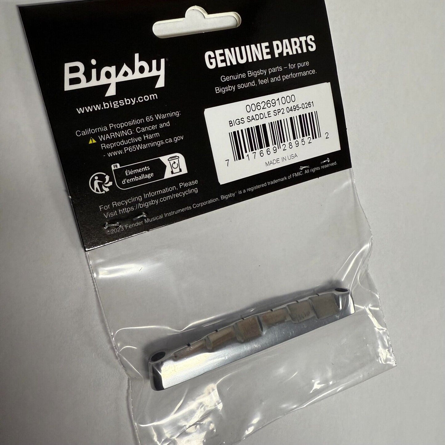 Bigsby G6120W Bridge Assembly Compensated Saddles Chrome 0062691000