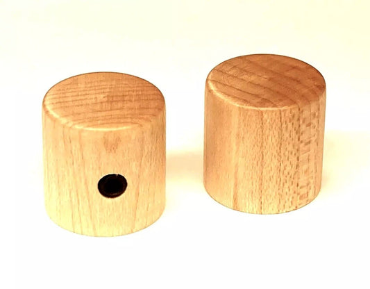 (2) Boxwood Guitar/Bass Barrel Knobs for 6mm Split Shaft Pots PK-3195-000