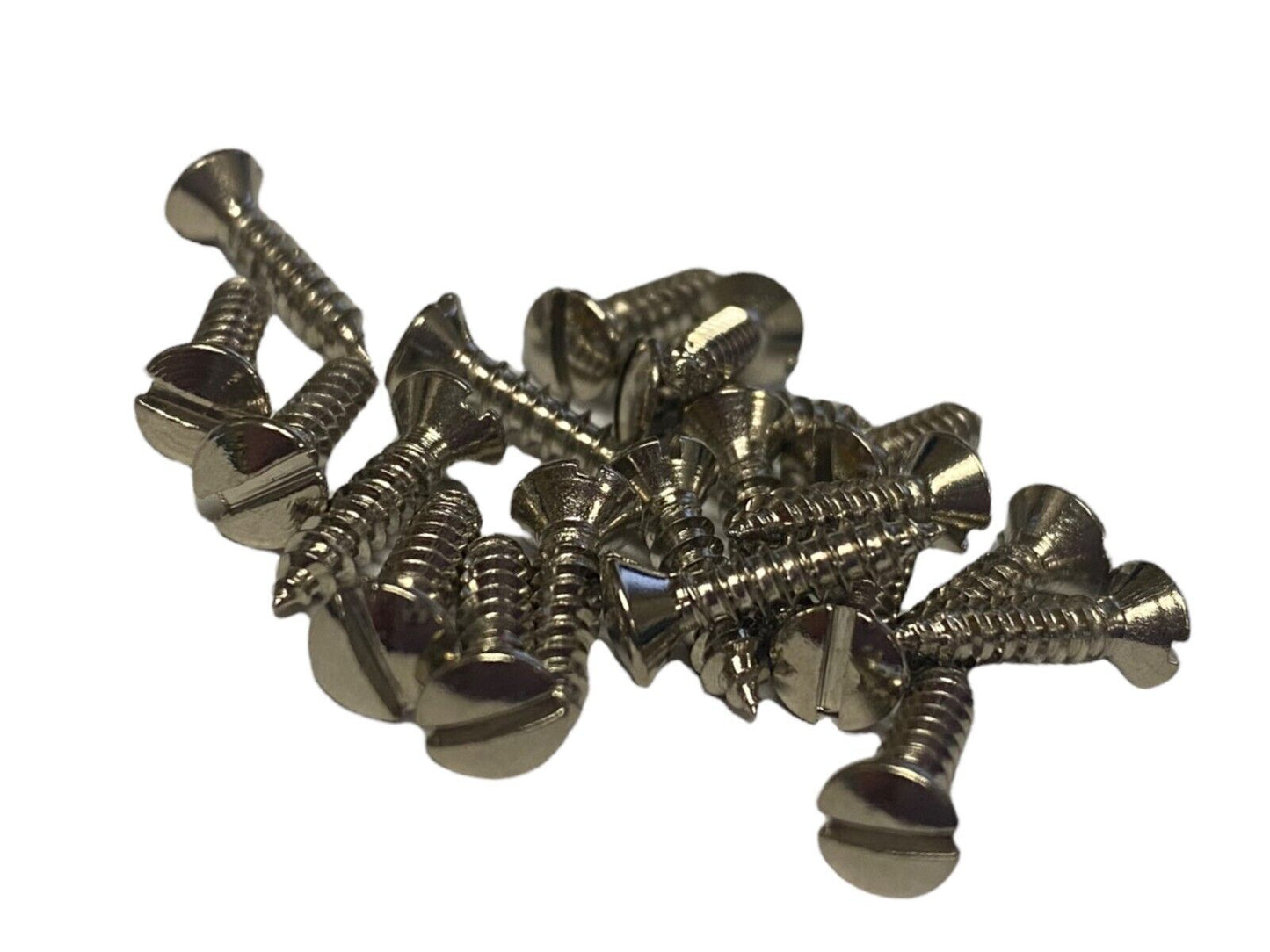 (20) Slotted Nickel Pickguard Screws for 50s Fender® Tele/Strat/Bass GS-0014-001