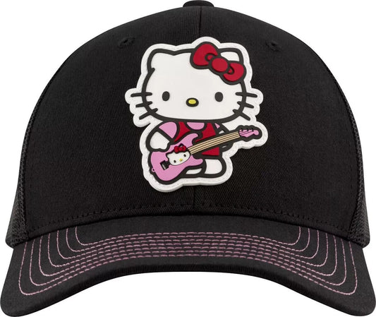 Fender X Hello Kitty Official Logo Patch Hat, Black, One Size Fits Most